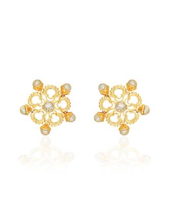 Gold honey suckle in dusk earring 2