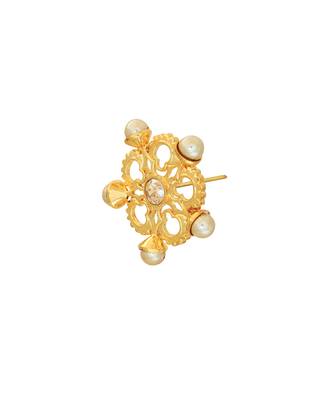Gold honey suckle in dusk earring 3