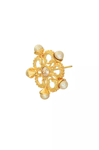 Gold honey suckle in dusk earring