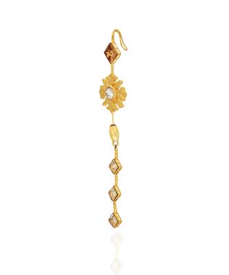 Honey gold morning day lily earrings 3