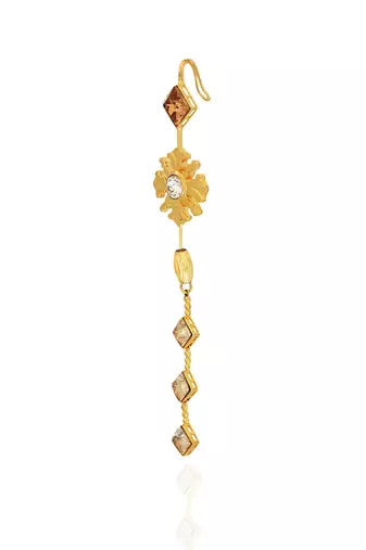 Honey gold morning day lily earrings