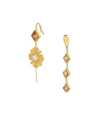 Honey gold morning day lily earrings 4