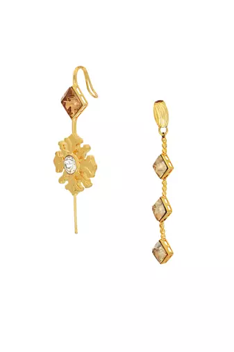 Honey gold morning day lily earrings