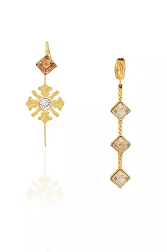 Honey gold morning day lily earrings