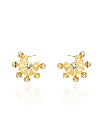 Honey gold old daisy earrings 2