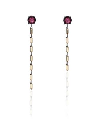 Old amethyst woody lavender earrings 3