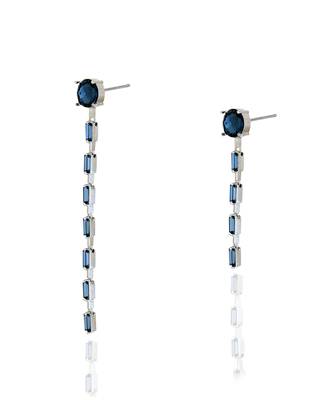 Deep water blue woody lavender earrings 4