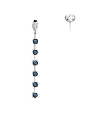 Deep water blue in silver midnight musk earrings 3