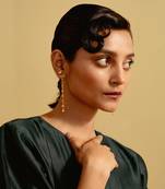 Gold in gunmetal midnight musk earrings