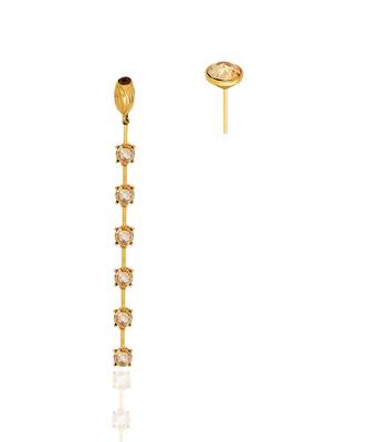 Gold in gunmetal midnight musk earrings 2