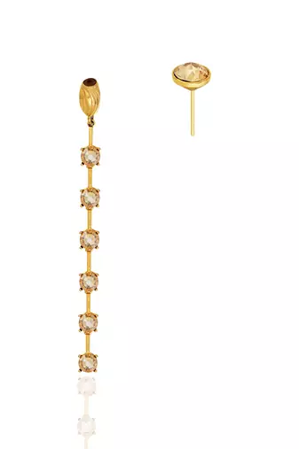 Gold in gunmetal midnight musk earrings