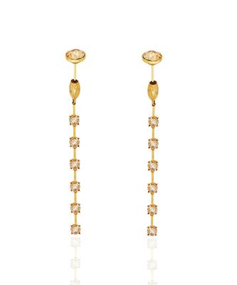 Gold in gunmetal midnight musk earrings 3