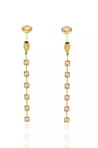 Gold in gunmetal midnight musk earrings