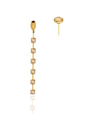 Gold in gunmetal midnight musk earrings 4