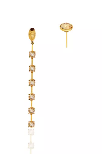 Gold in gunmetal midnight musk earrings