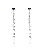 Diamond white in silver midnight musk earrings