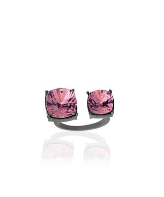Violet in gunmetal velvet sage ring 1