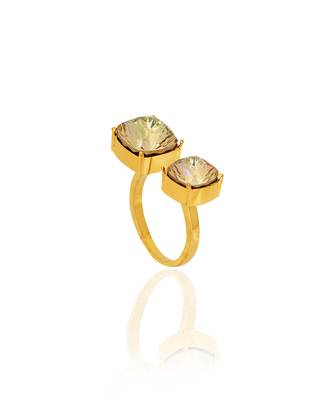 Luminous gold velvet sage ring 4