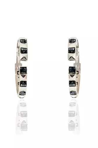 Black musky cedar earring