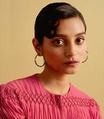 Metalic gold musky cedar earring