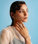 Ink blue in silver spicy vanilla ring