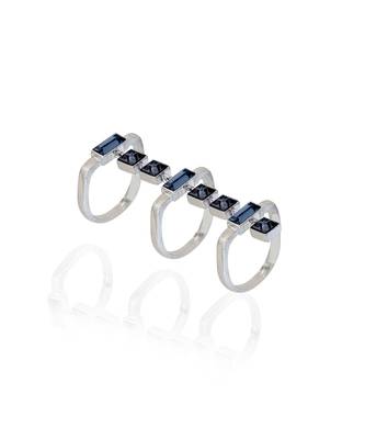 Ink blue in silver spicy vanilla ring 2