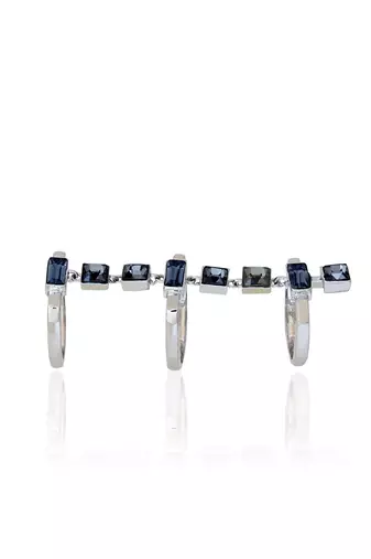 Ink blue in silver spicy vanilla ring