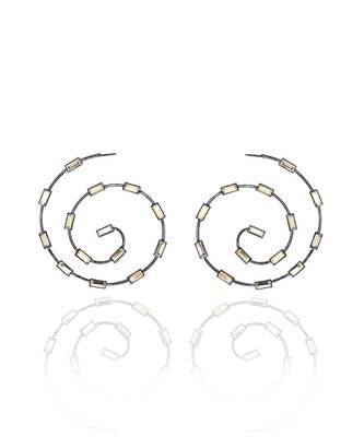 Gold in gunmetal classic merigold earring 2