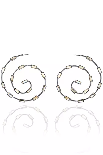Gold in gunmetal classic merigold earring