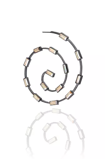 Gold in gunmetal classic merigold earring