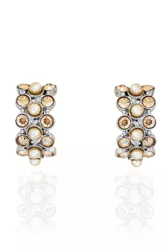 Silver sweet magnolia earring