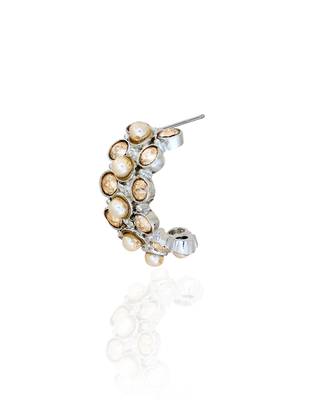 Silver sweet magnolia earring 3