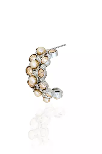 Silver sweet magnolia earring