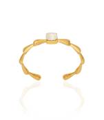 Sage green in silver white peony bracelet