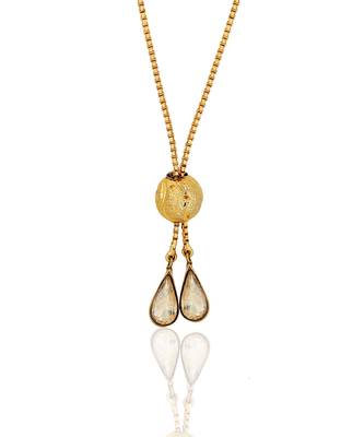 Golden amber rose pendant 3