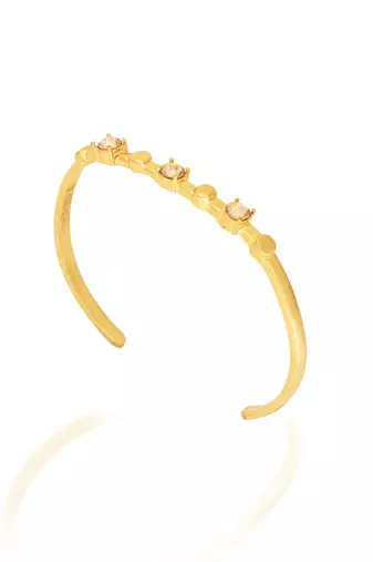 Golden in gold water lily bracelet