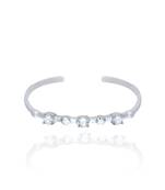 Diamond in silver water lily bracelet