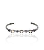 Golden in gunmetal water lily bracelet