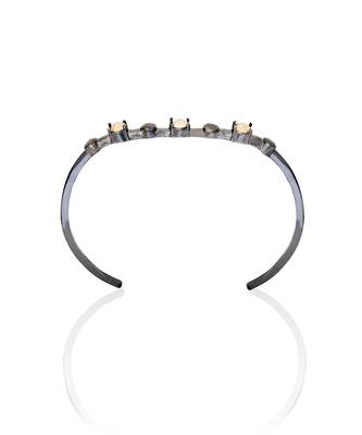 Golden in gunmetal water lily bracelet 2
