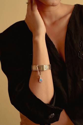 Blue Hamsa Hand Watch Charm