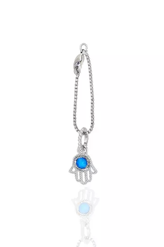 Blue Hamsa Hand Watch Charm