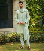Pastel green devagya chikankari kurta set