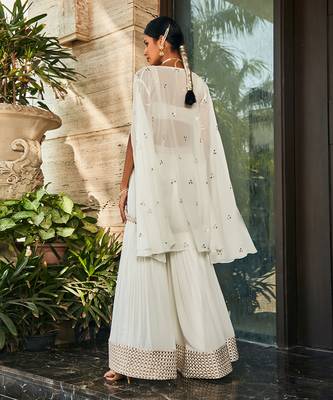 White karvi embroidered sharara set 3