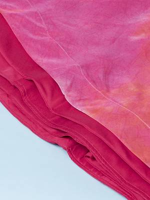 Orange Organza Shibori Printed Semi-Stitched Lehenga choli & Dupatta 7