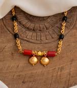  black beads and branhmamudi (1+3) mangalsutra 30" one gram gold