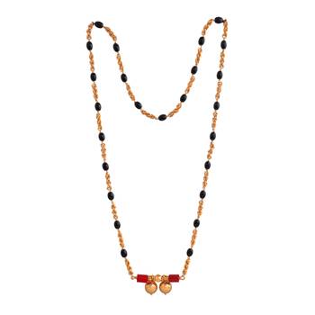  black beads and branhmamudi (1+3) mangalsutra 30" one gram gold 3