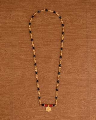  black beads and branhmamudi (1+3) mangalsutra 30" one gram gold 2