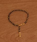  black beads  mangalsutra bracelet or hand mangalsutra one gram gold