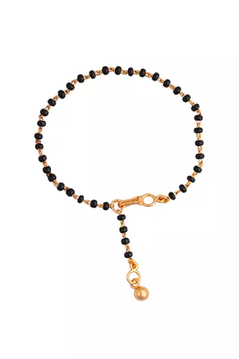  black beads  mangalsutra bracelet or hand mangalsutra one gram gold