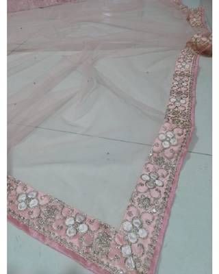 WOMEN'S BABY PINK MALAI SILK SATIN EMBROIDERED BEAUTIFUL PARTY WEAR LEHENGA CHOLI 5